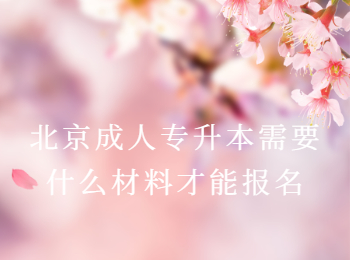 北京成人專升本報(bào)名材料
