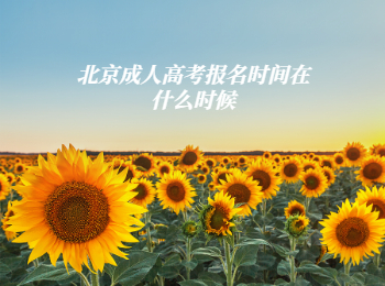 北京成人高考報名時間